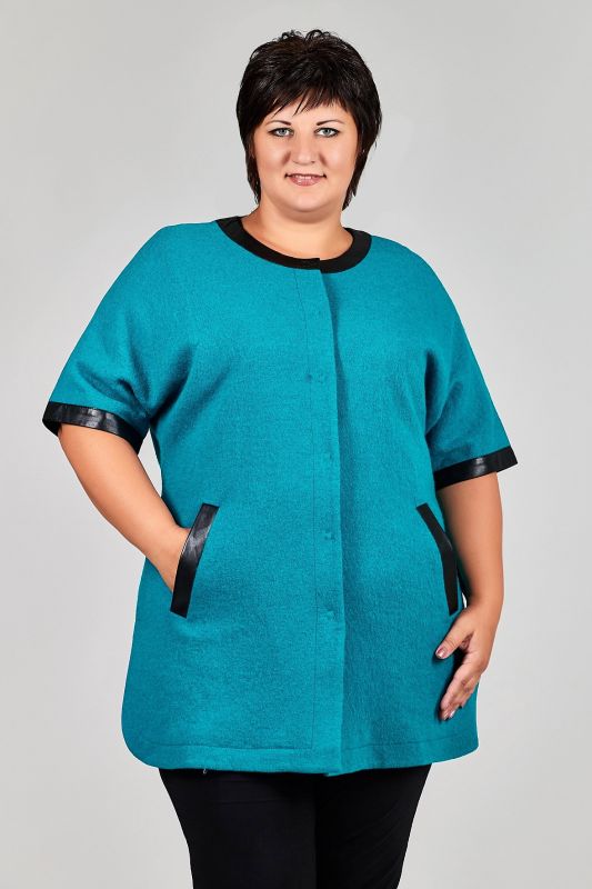 Belarusian women's turquoise cardigan