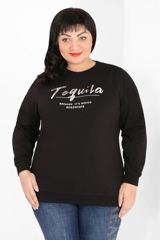 Black sweatshirt with the inscription women's