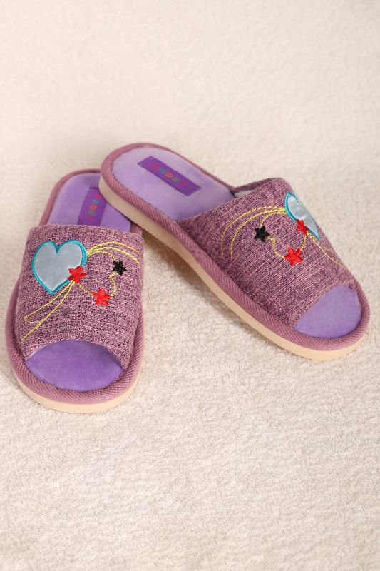 Lilac house slippers