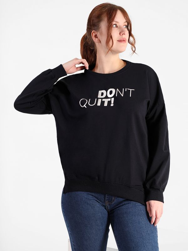 Sweatshirt in black with the inscription